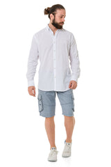 CH199 Camisa de manga larga para hombres con un aspecto clásico moderno