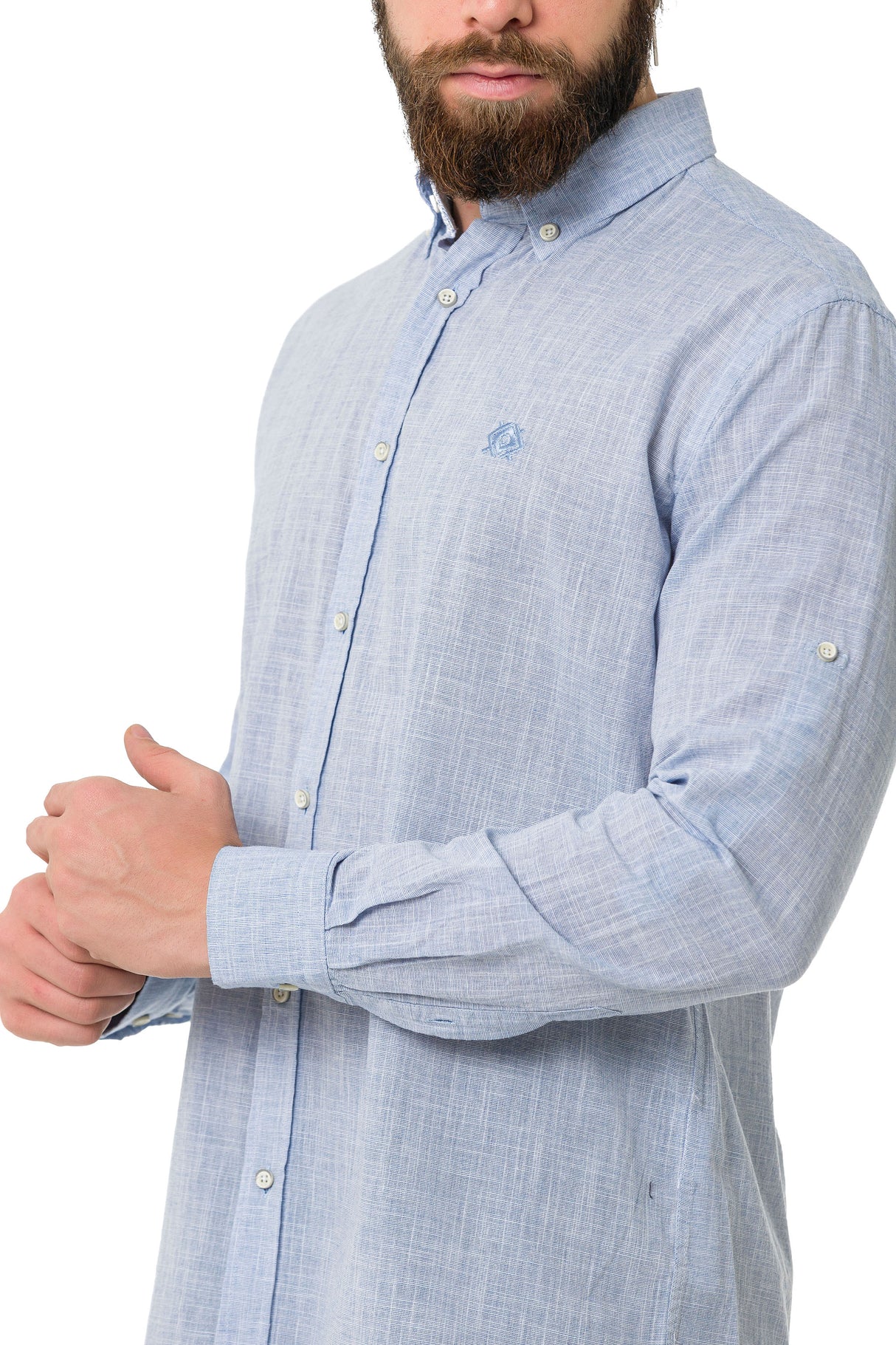 CH199 Camisa de manga larga para hombres con un aspecto clásico moderno