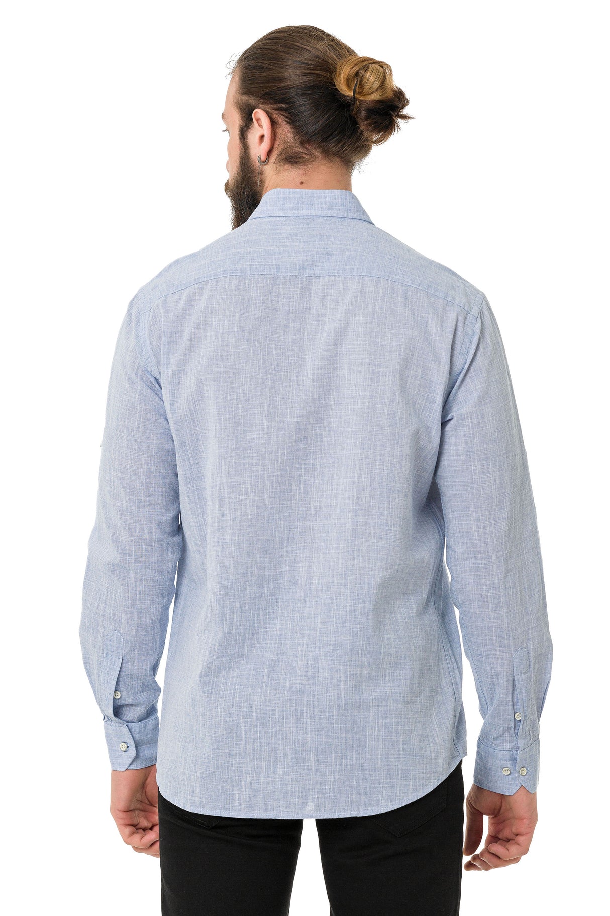 CH199 Camisa de manga larga para hombres con un aspecto clásico moderno