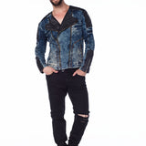 CJ135 Veste bleue pour hommes