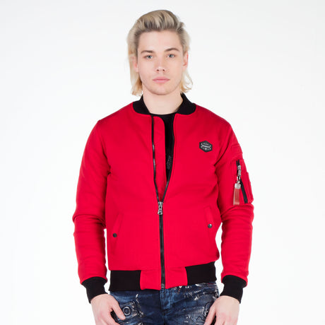 CJ151 Sweatjacke mit Reißverschluss und Revers