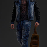 CJ154 Veste bleu pour homme