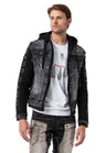 CJ155 Chaqueta vaquera con capucha para hombres 