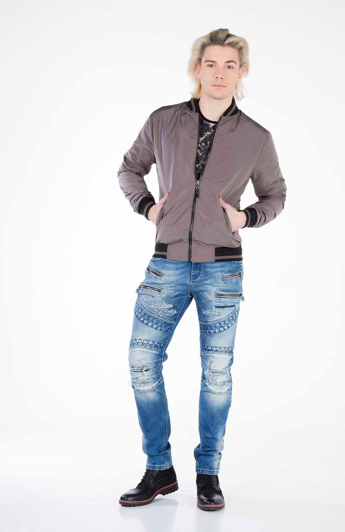 CJ159 Herren Übergangsjacke – Leichte Bomberjacke für Herbst und Frühjahr