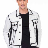 CJ213 Veste blanche pour hommes