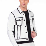 CJ213 Veste blanche pour hommes