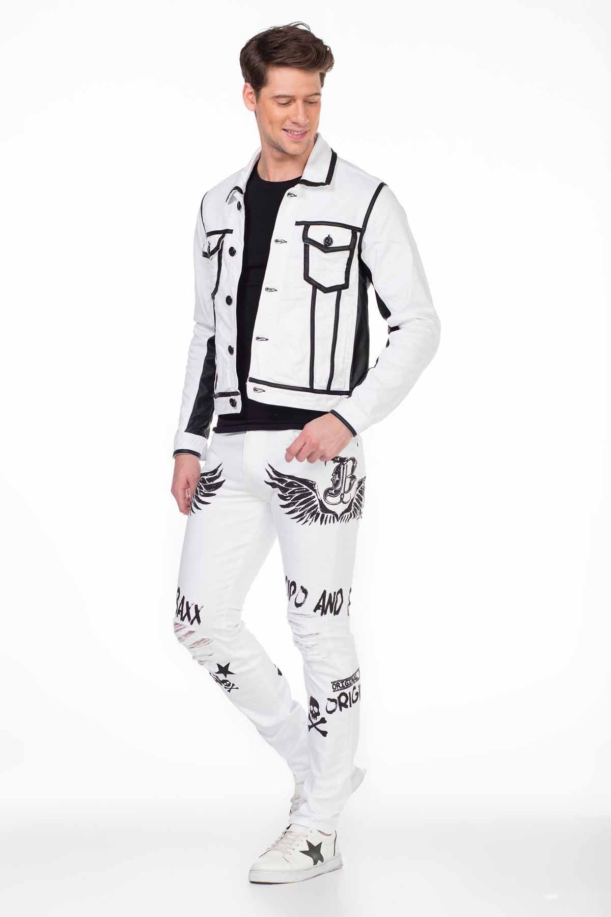 Cj213 Chaqueta Blanca para Hombre