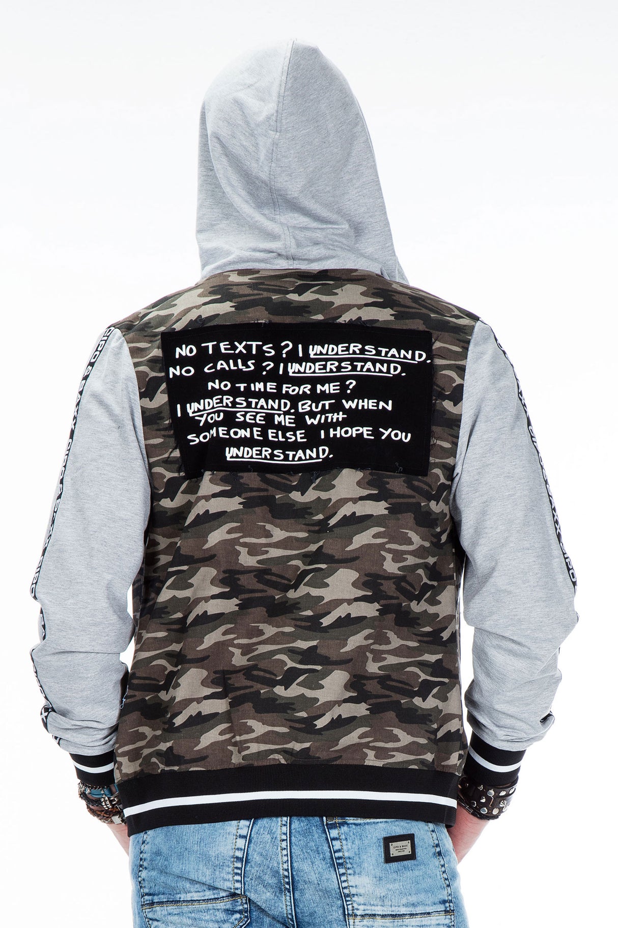 CJ215 Chaqueta Bomber con Camuflaje para Hombre
