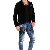 CJ226 Veste noir pour hommes