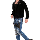 CJ226 Veste noir pour hommes