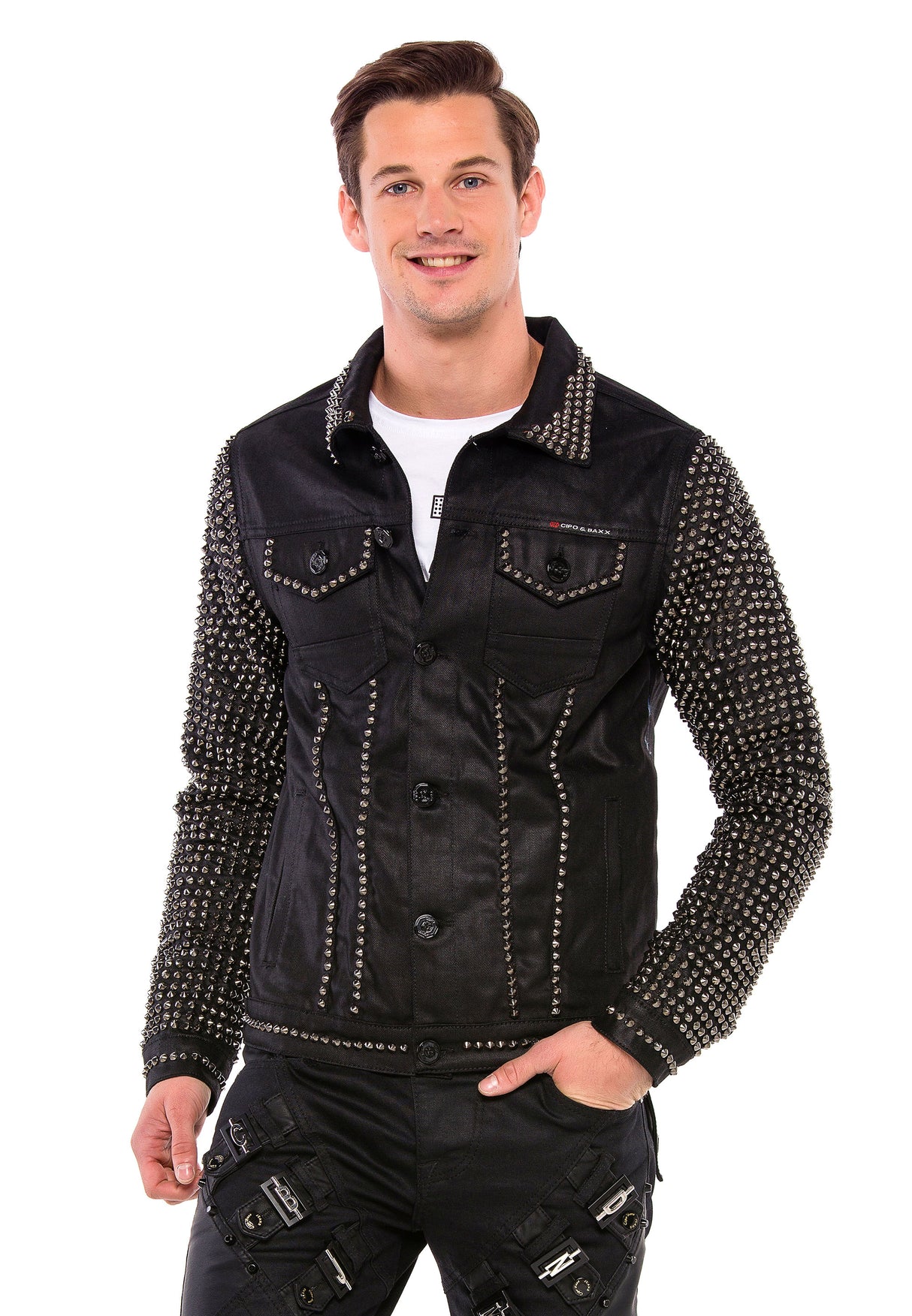 CJ249 Chaqueta Negra para Hombre