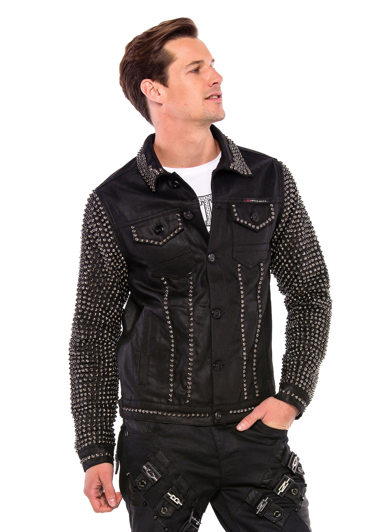 CJ249 Chaqueta Negra para Hombre