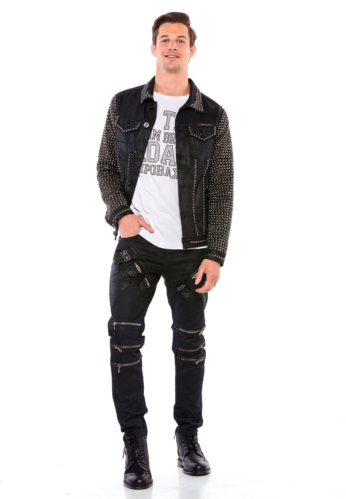 CJ249 Chaqueta Negra para Hombre