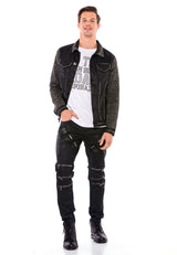CJ249 Chaqueta Negra para Hombre