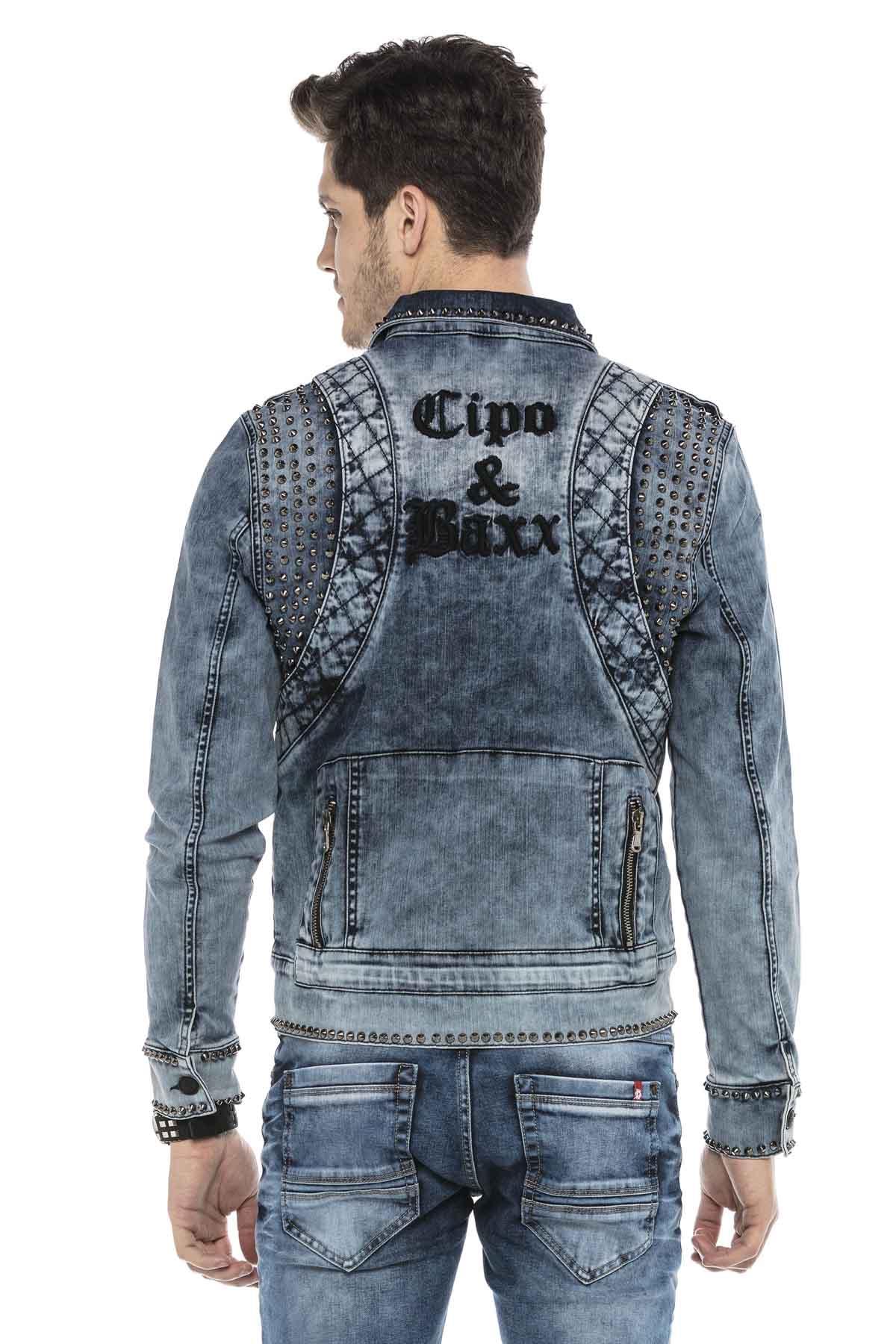 CJ250 Chaqueta tejana azul para hombre