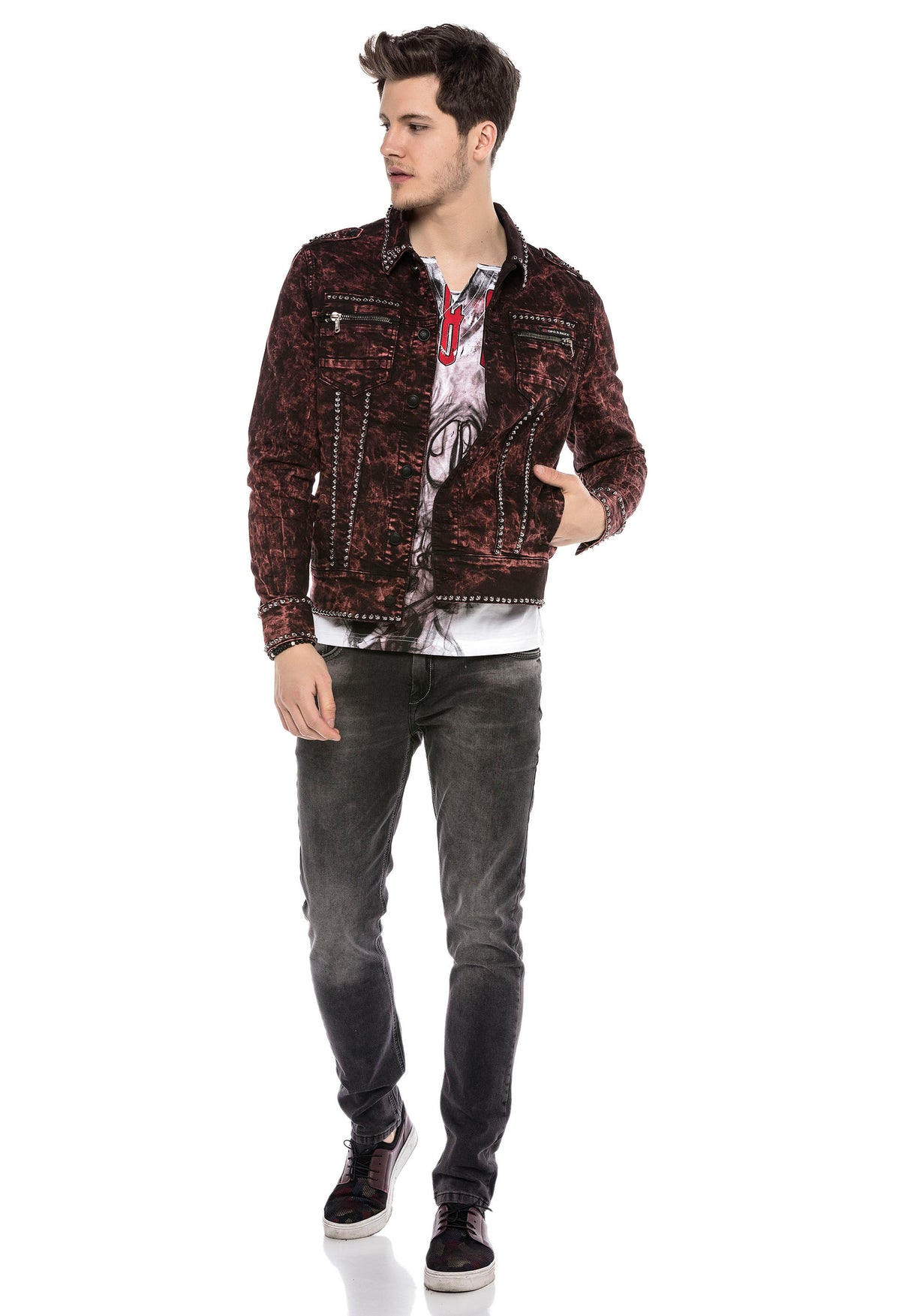 CJ251 Chaqueta tejana para hombres