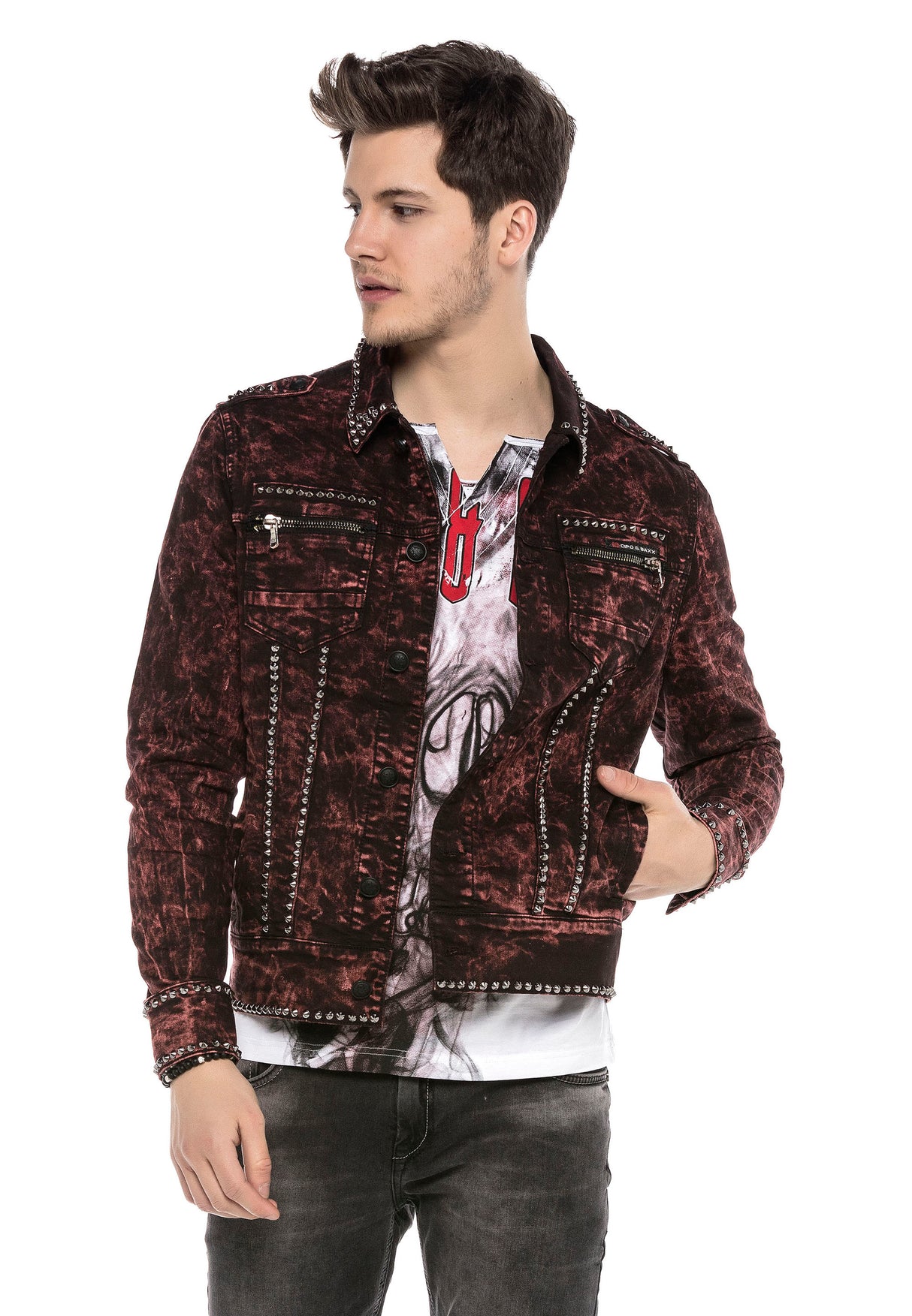 CJ251 Chaqueta tejana para hombres