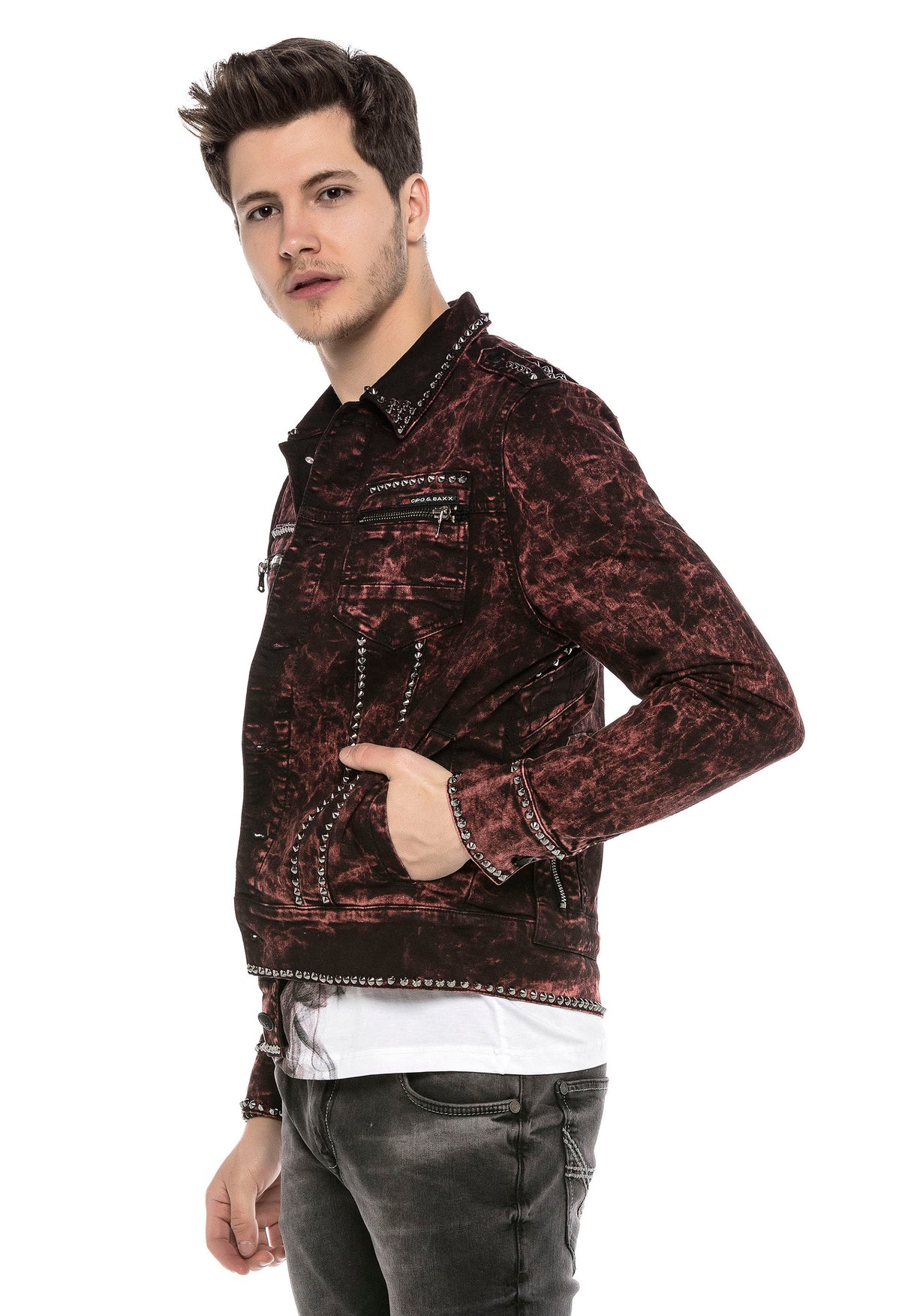 CJ251 Chaqueta tejana para hombres