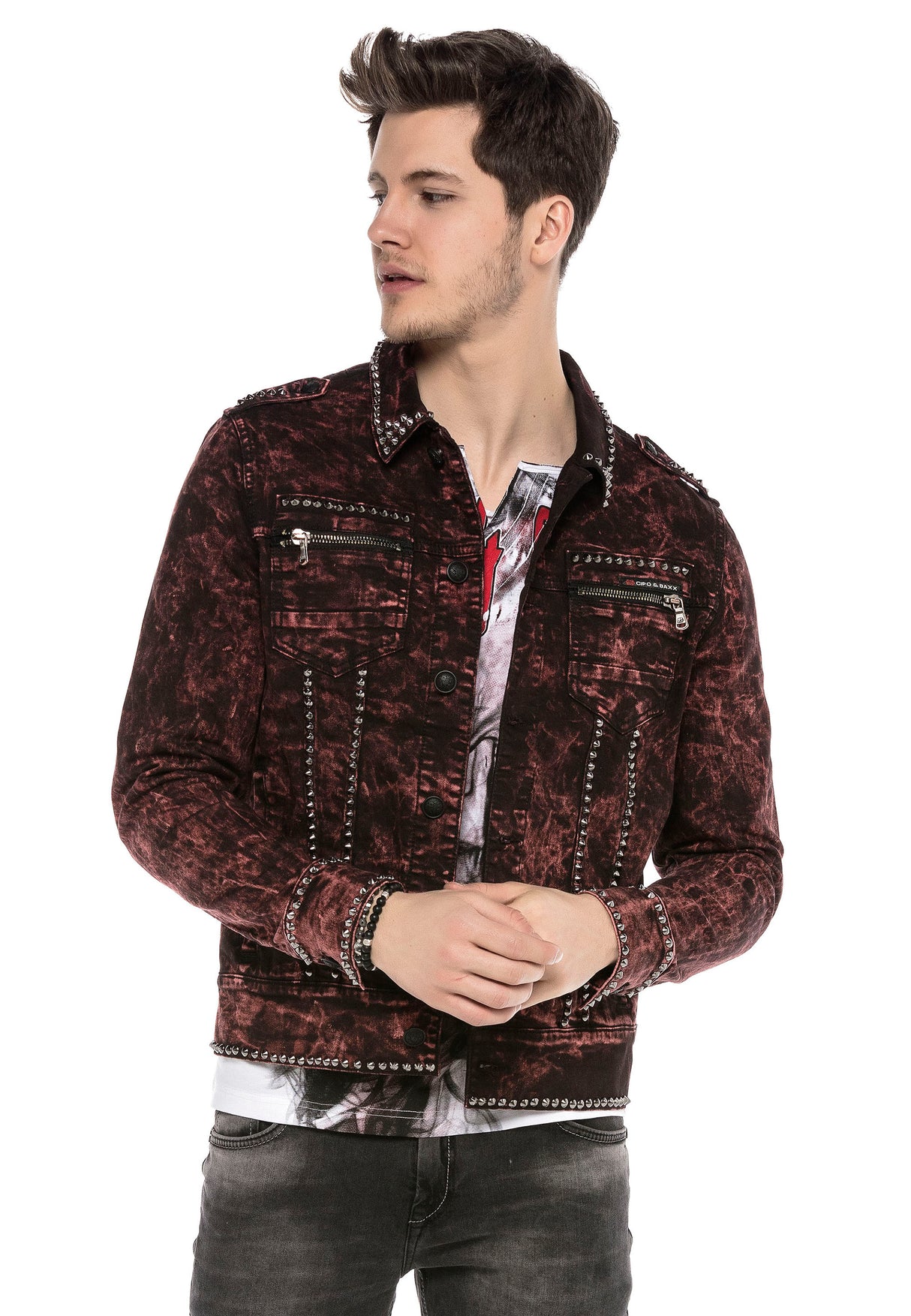 CJ251 Chaqueta tejana para hombres