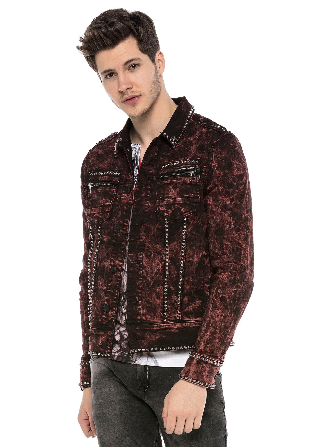 CJ251 Chaqueta tejana para hombres