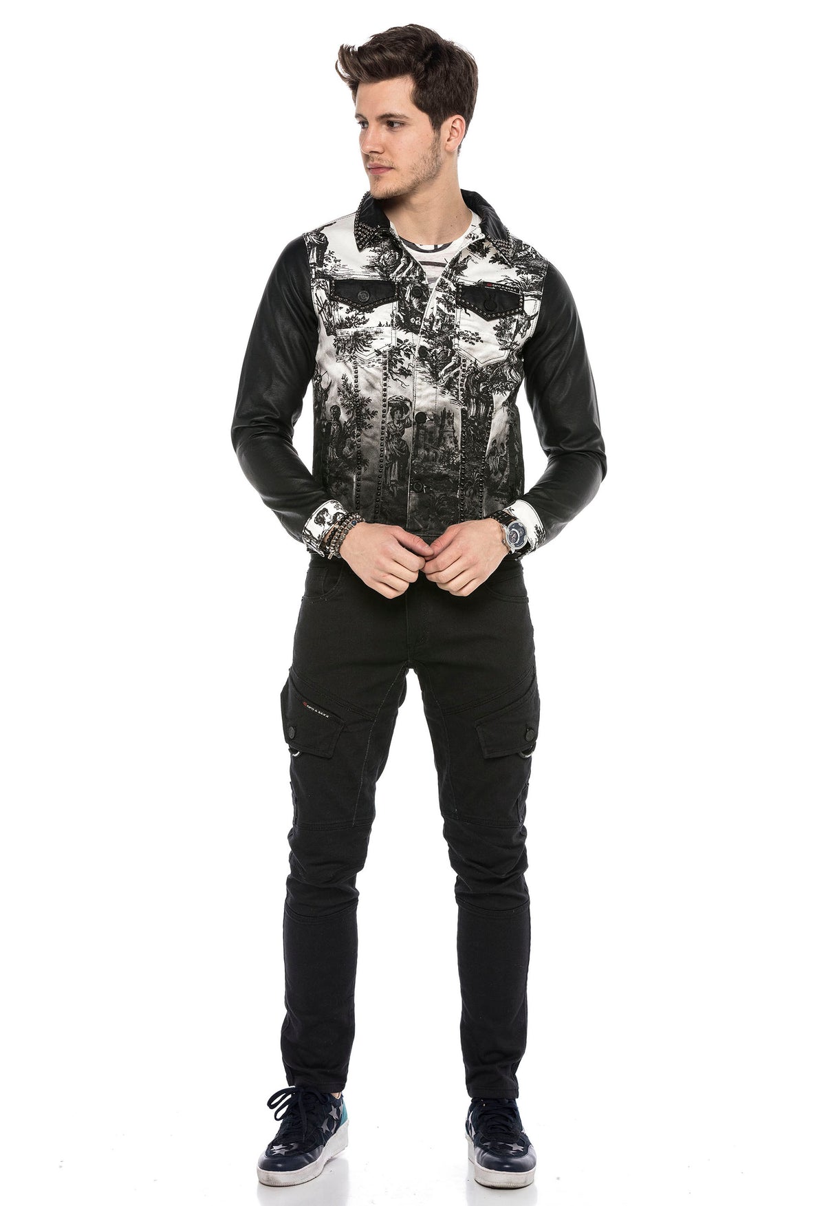CJ252 Veste noire pour homme