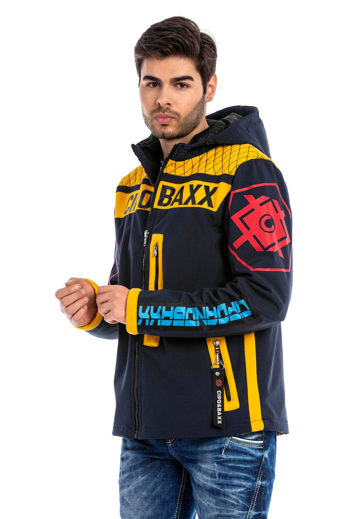 cj276 Chaqueta de hombres azul marino