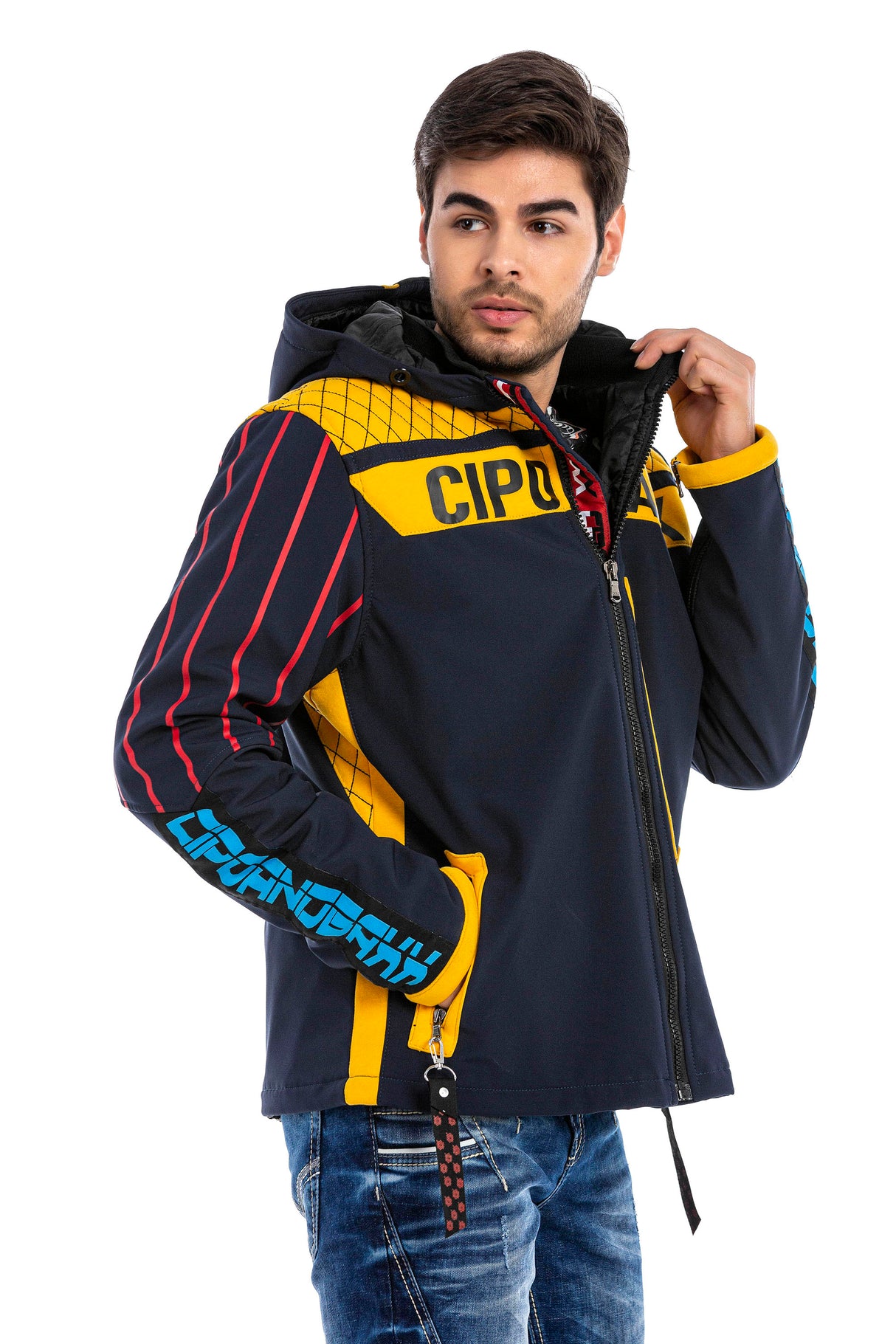 cj276 Chaqueta de hombres azul marino