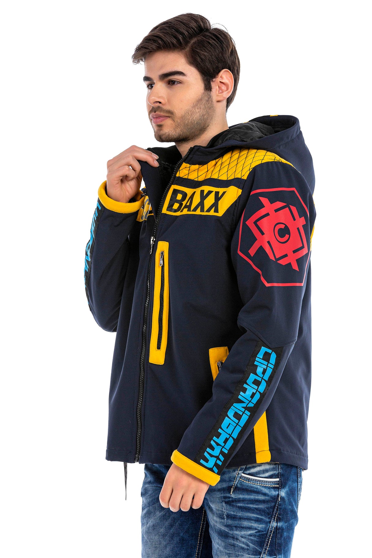 cj276 Chaqueta de hombres azul marino