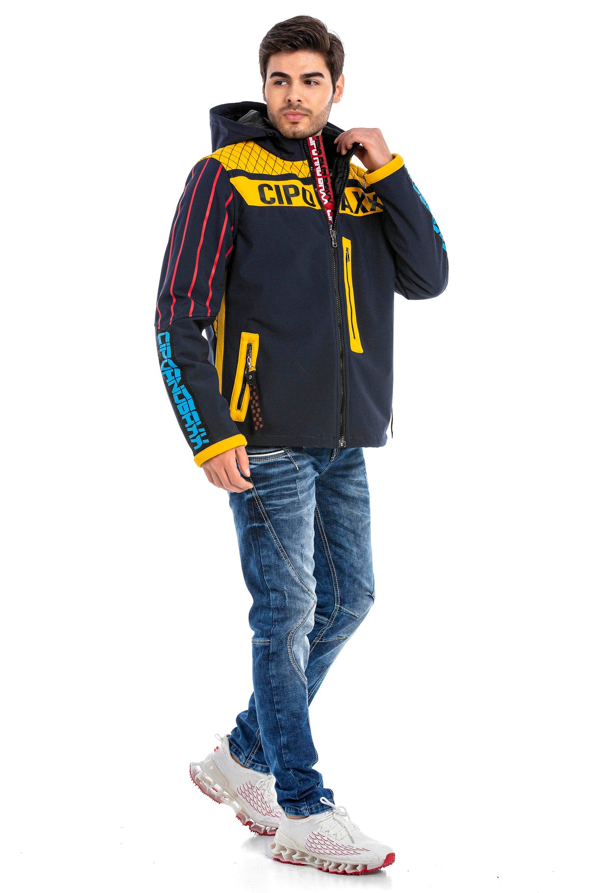 cj276 Chaqueta de hombres azul marino
