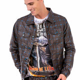 CJ278 Veste bleue pour homme