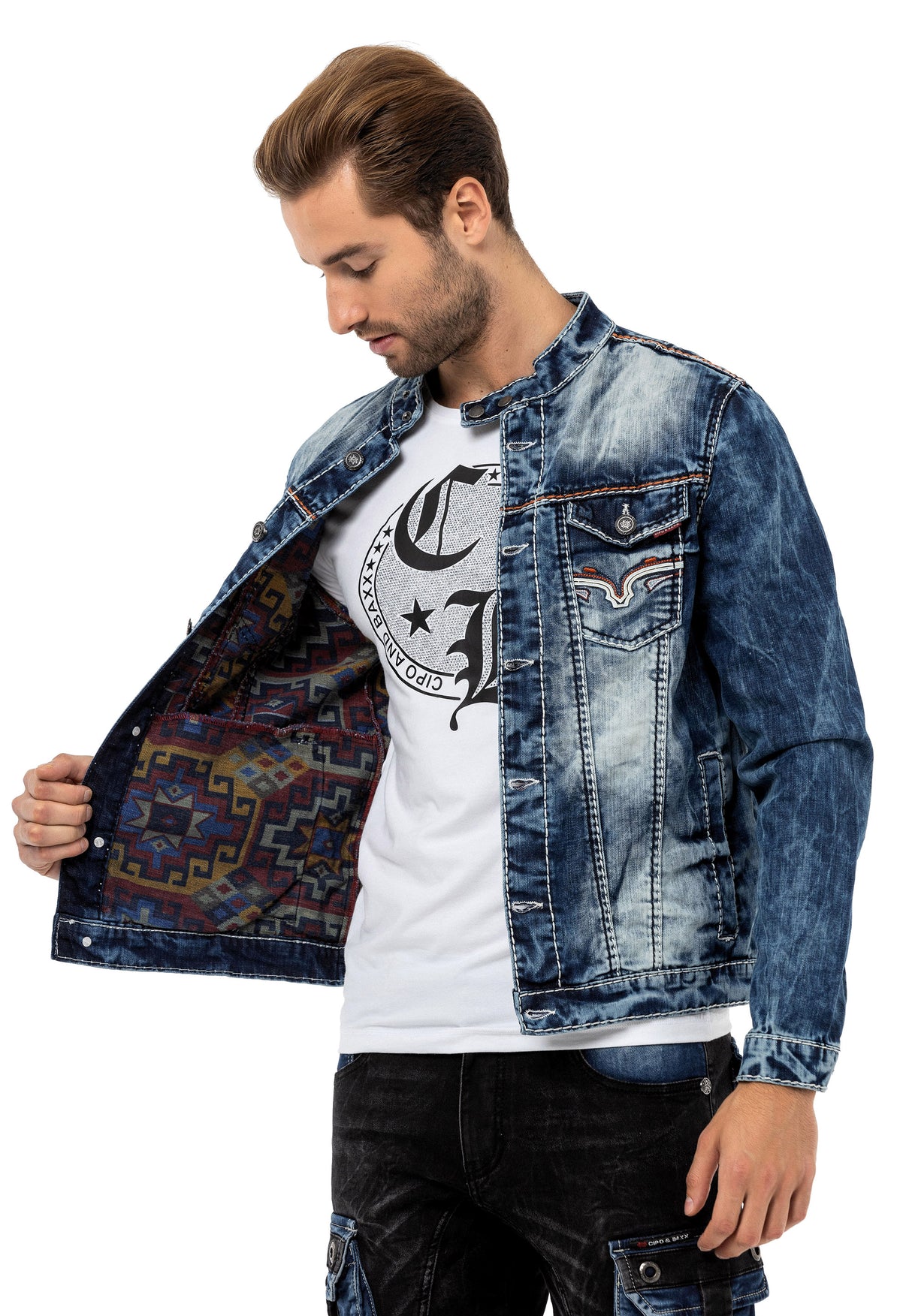 CJ279 Chaqueta para hombres azul