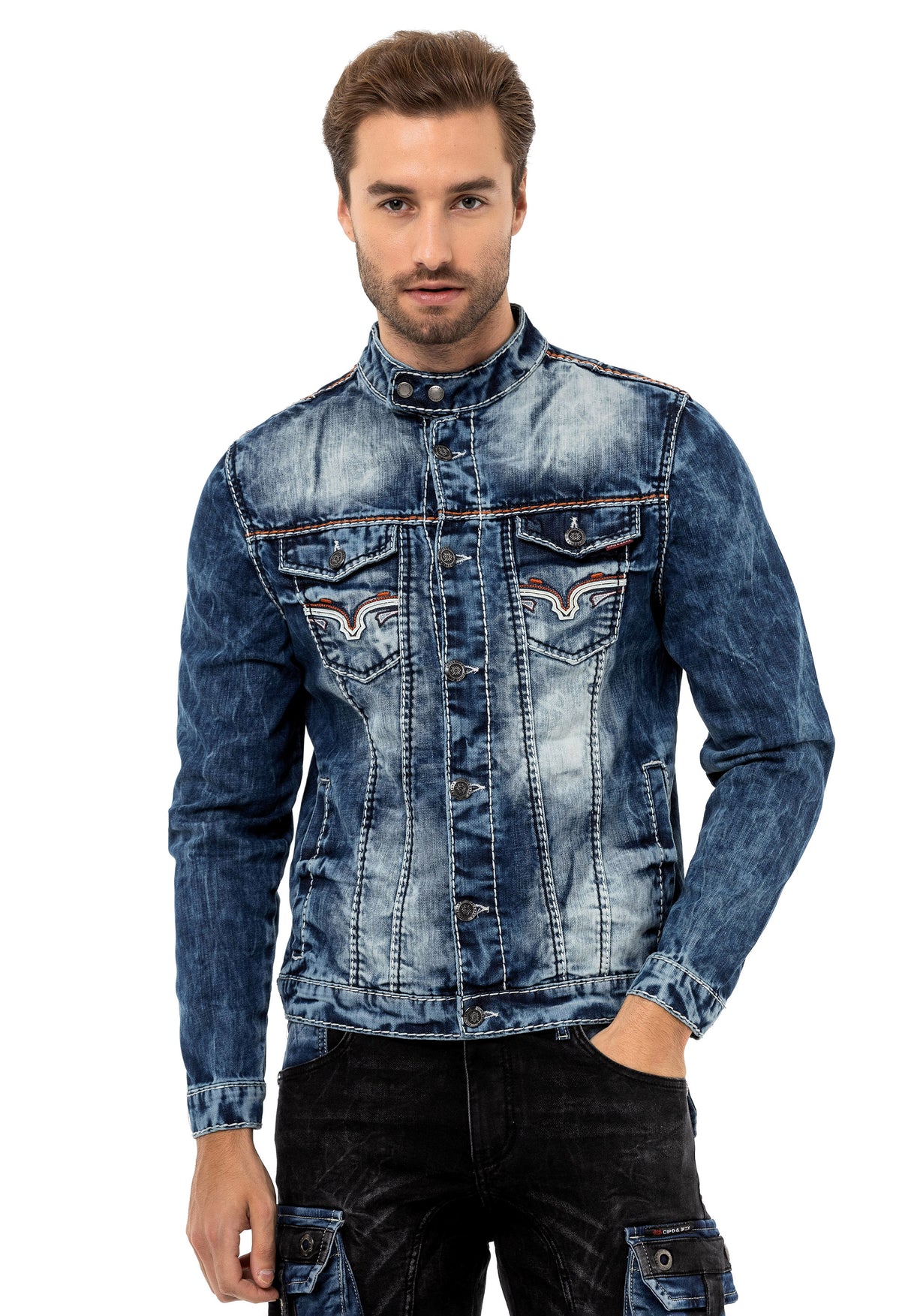 CJ279 Chaqueta para hombres azul