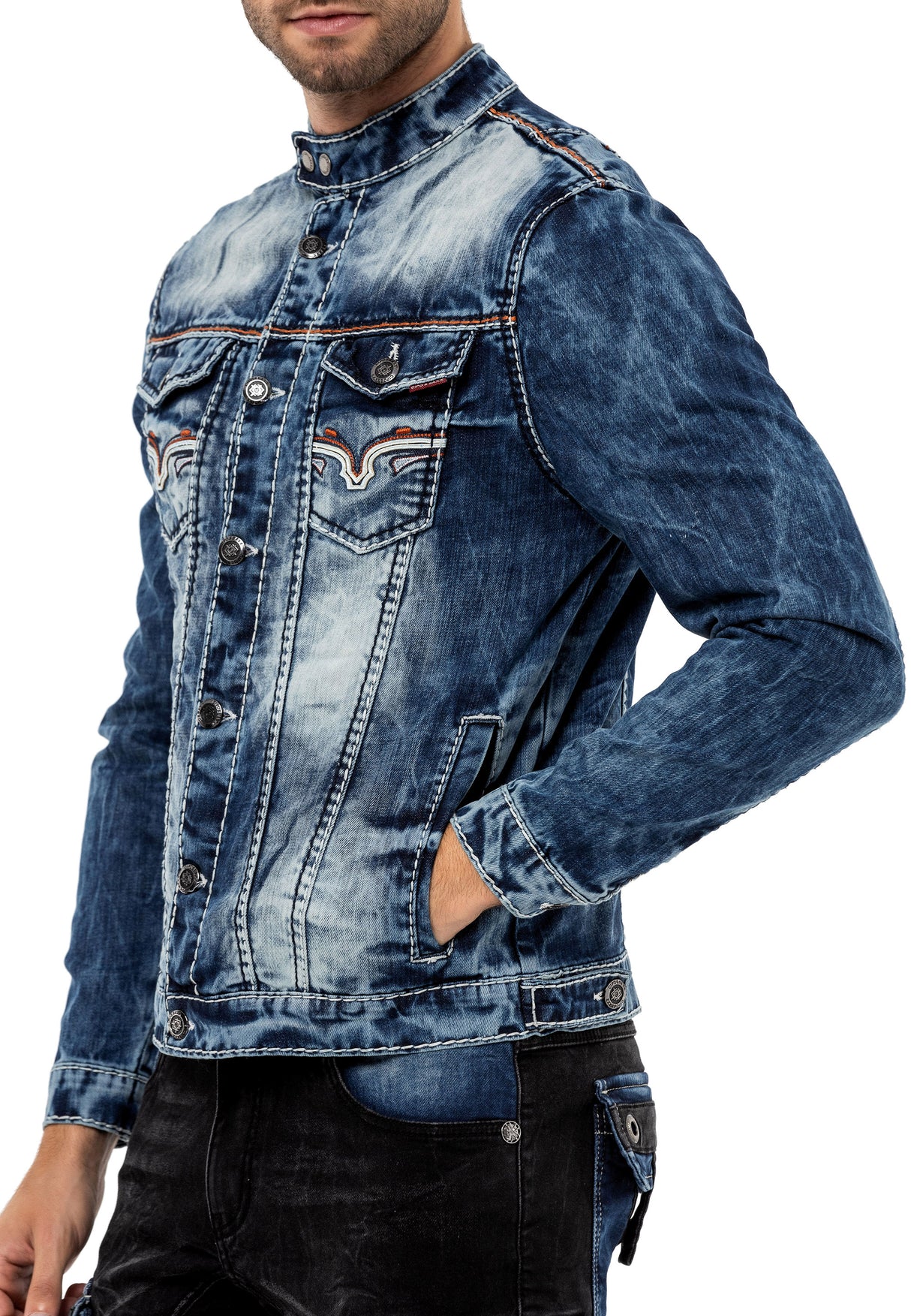 CJ279 Chaqueta para hombres azul