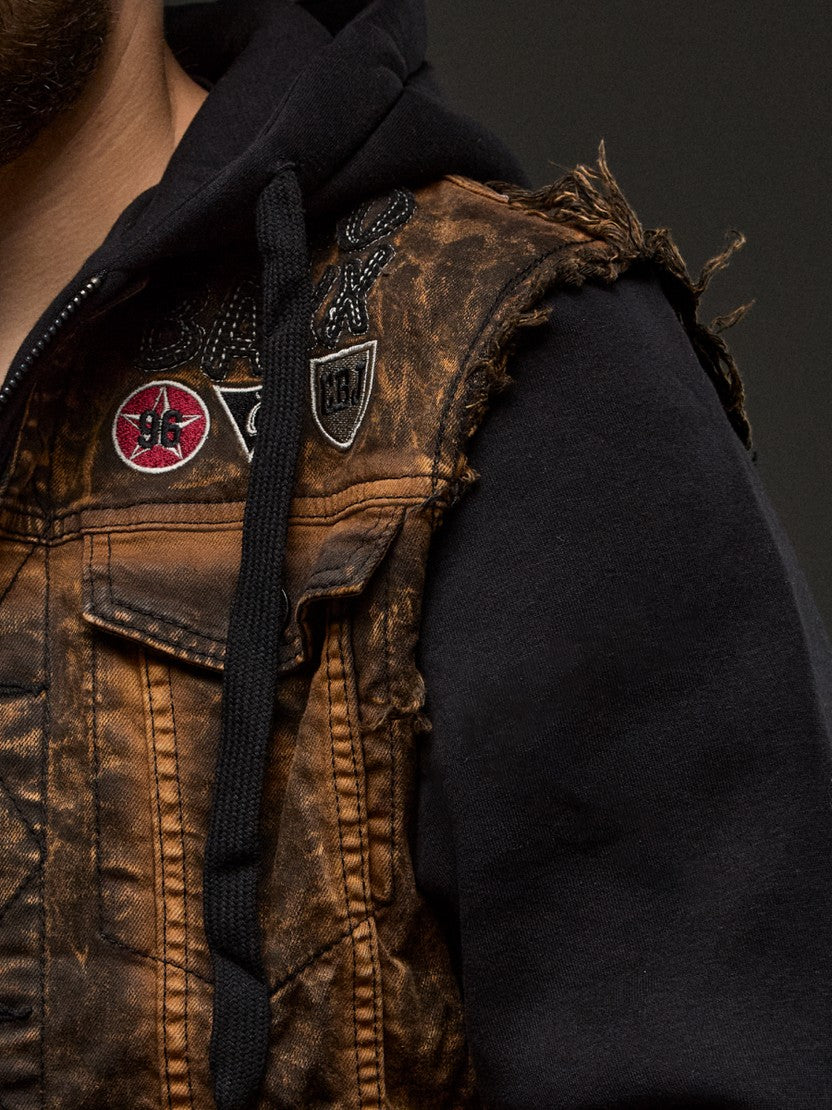 CJ287 Chaqueta con capucha para hombre