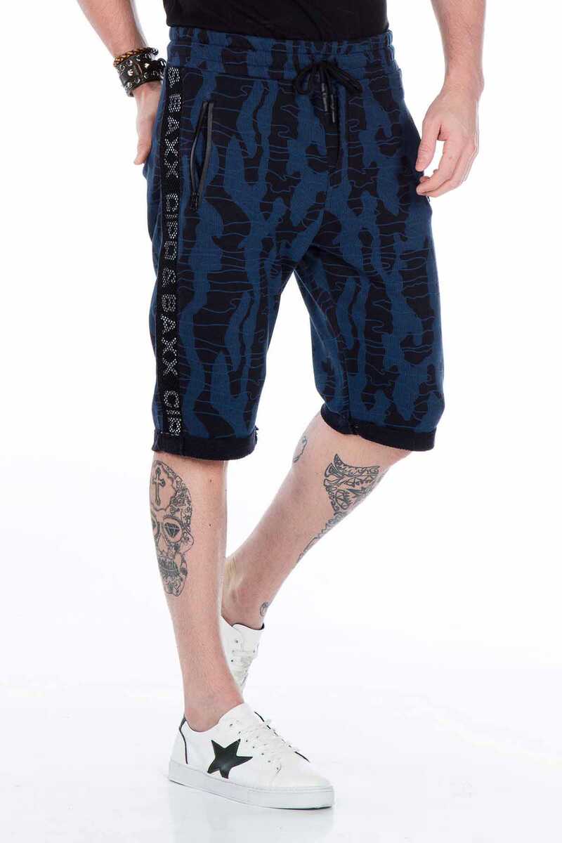 CK167 Men Capri in een informele camouflage -optiek