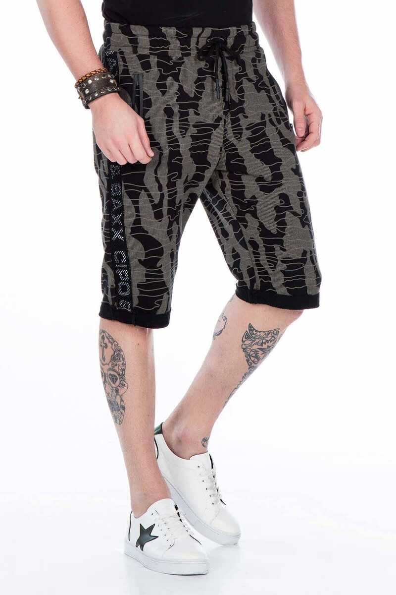 CK167 Men Capri in een informele camouflage -optiek