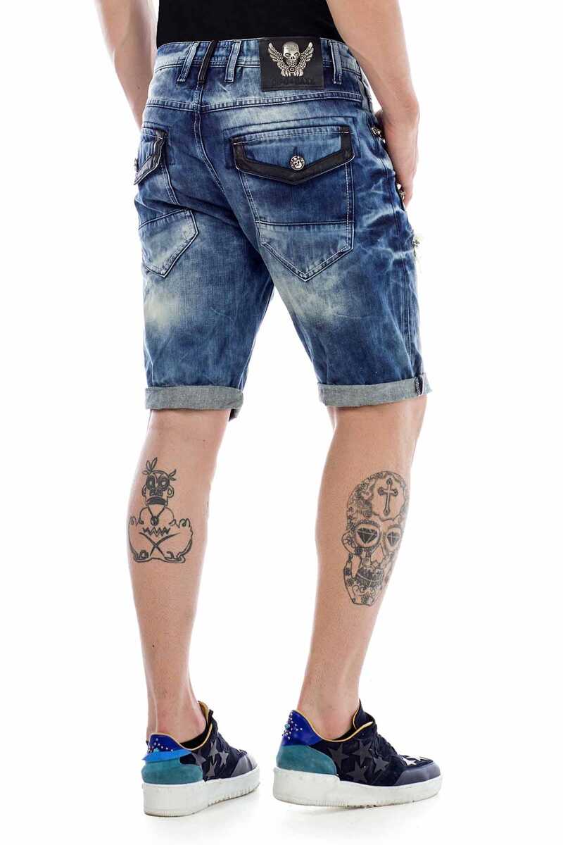 CK181 Short capri pour hommes avec ornements de rivets stylés