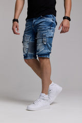 CK189 Herren Capri Shorts mit lässigem Rippenmuster