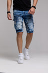 CK189 Herren Capri Shorts mit lässigem Rippenmuster