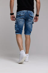 CK189 Herren Capri Shorts mit lässigem Rippenmuster