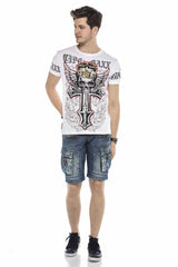 CK203 Men Capri Shorts con avenidos y bolsas de cargot