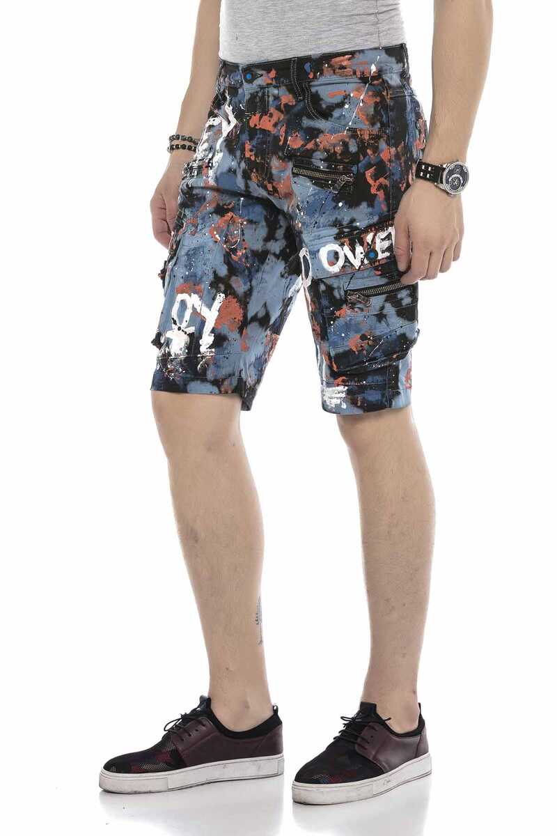 CK204 Men Capri shorts with trendy denim coating