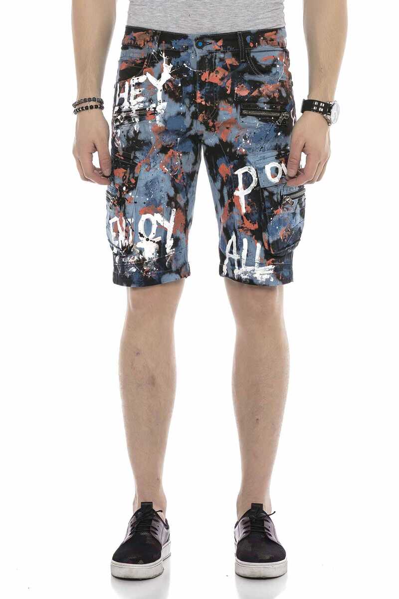 CK204 Men Capri shorts with trendy denim coating
