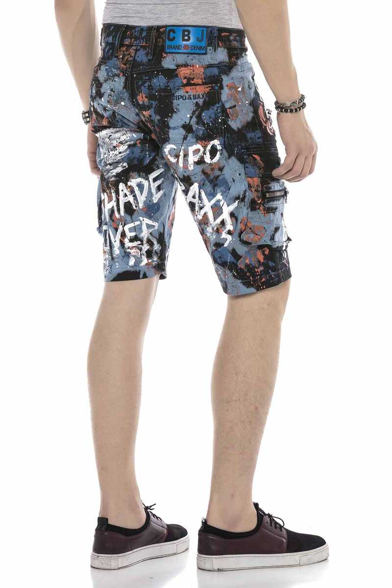 CK204 Men Capri shorts with trendy denim coating