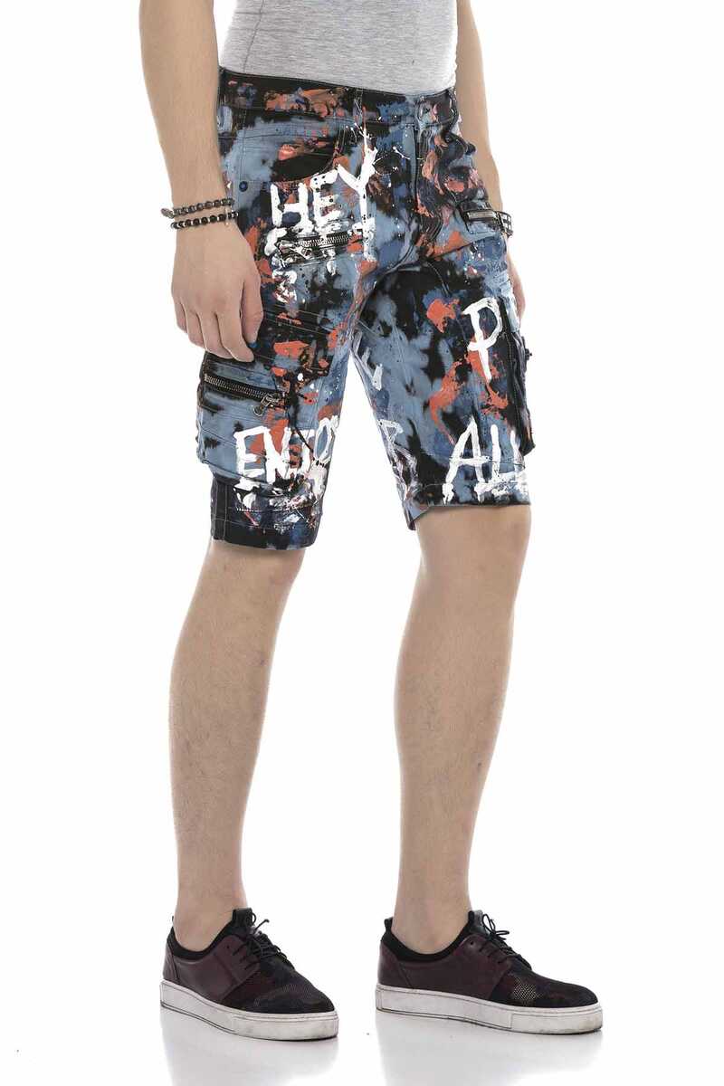 CK204 Men Capri shorts with trendy denim coating