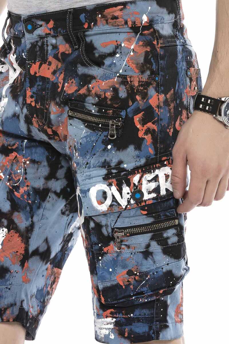 CK204 Men Capri shorts with trendy denim coating