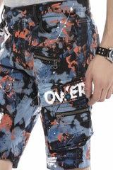 CK204 Men Capri shorts with trendy denim coating