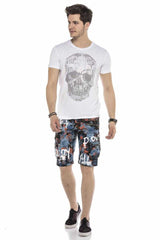CK204 Men Capri shorts with trendy denim coating