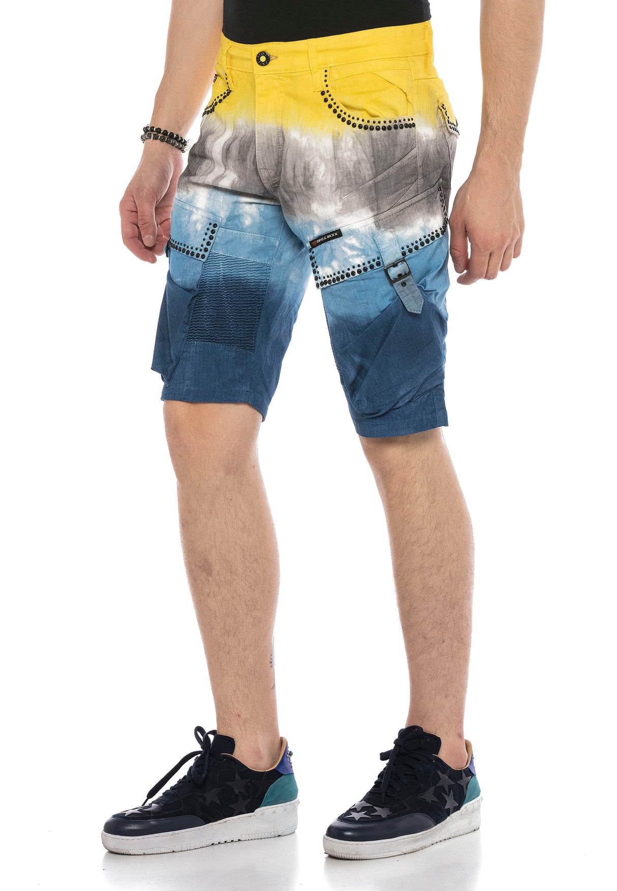 CK211 Capri Jeanshorts of Markant Wash en Rivet