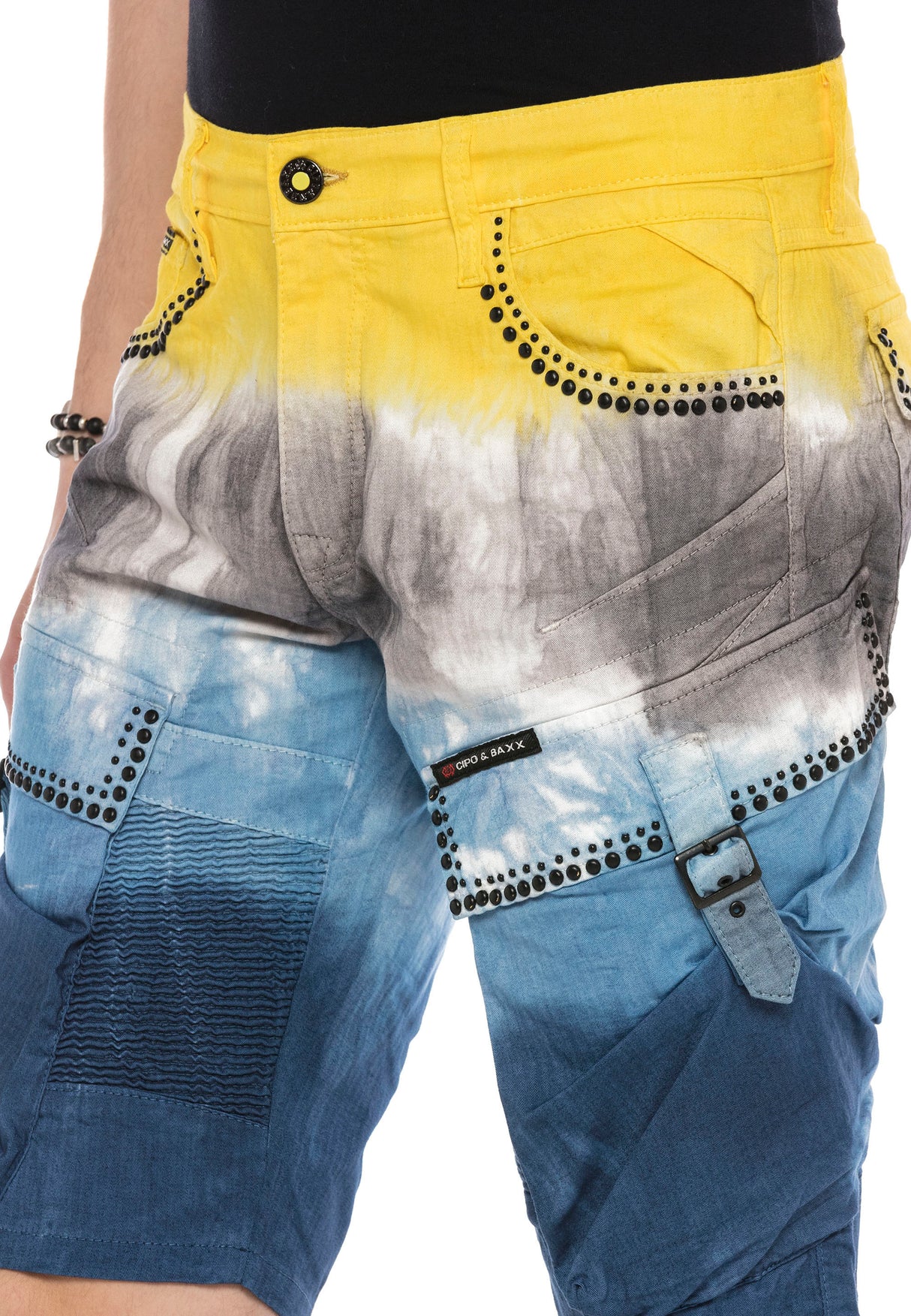 CK211 Capri Jeanshorts of Markant Wash en Rivet